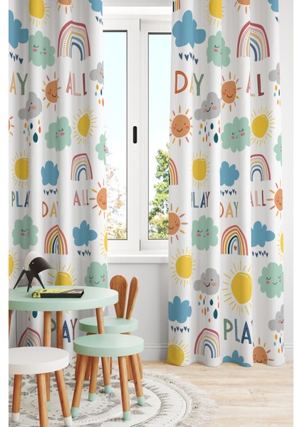 Çocuk ve Bebek Odası Fon Perde Tek Kanat (Child Room Curtain)