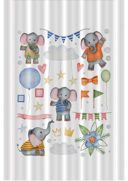 Çocuk ve Bebek Odası Fon Perde Tek Kanat (Child Room Curtain)