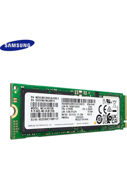 Pm981 512GB PCIe Gen3 X4 M.2 NVMe SSD modelleri