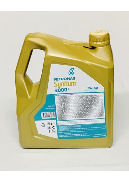 Syntium 3000 E 5W-40 4 Litre Motor Yağı Üretim Yılı 2025