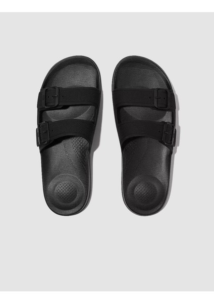 FitFlop iQUSHION GS9 Çift Tokalı Siyah Erkek Terlik indirimleri