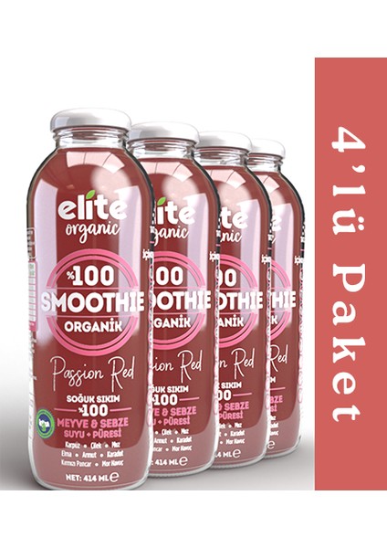 Elite Organic Smoothie Passion Red 414 ml