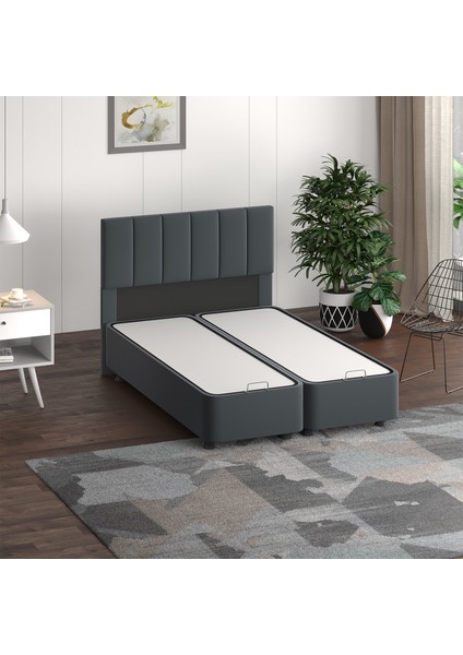 Yatak Başlığı, Kamelya Yatak Başlığı Antrasit, 150 cm