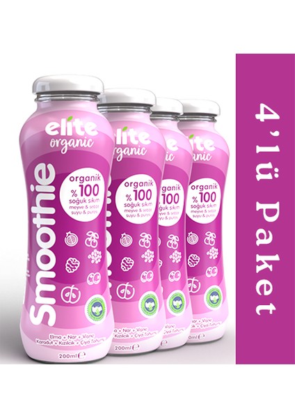 Elite Organic Chia Tohumlu Smoothie 200 ml