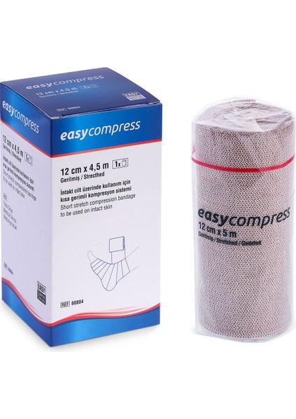 Easy Compress Kısa Germe Bandajı, Lenfödem Bandajı, Kompresyon Bandajı