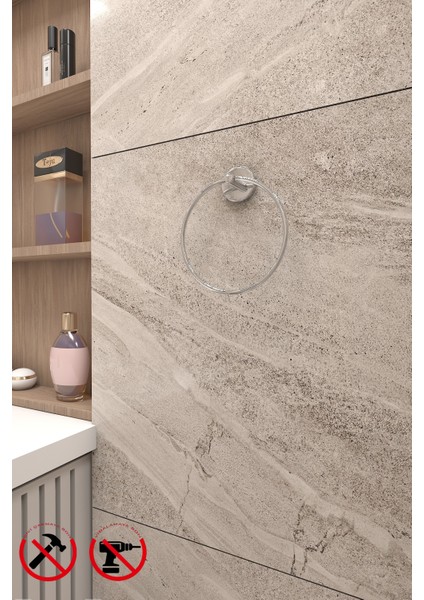 Ceria Krom Eko Yuvarlak Havluluk Havlu Askısı Havlu Asacağı Ister Yapıştır Ister Montajla fiyatları