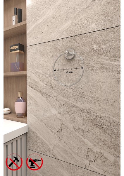 Ceria Krom Eko Yuvarlak Havluluk Havlu Askısı Havlu Asacağı Ister Yapıştır Ister Montajla modelleri