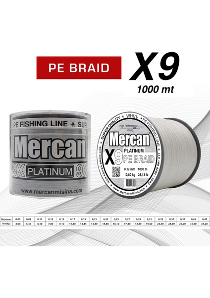 Pe Örgü Platinum X9 Ip 1000M Misina fiyatları