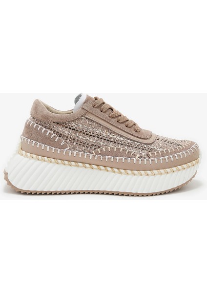Ares Nude Hakiki Deri Kadın Sneakers