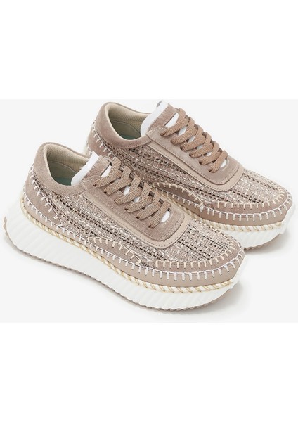 Ares Nude Hakiki Deri Kadın Sneakers