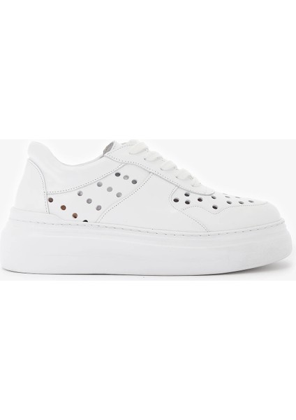 Pure Beyaz Hakiki Deri Kadın Sneakers