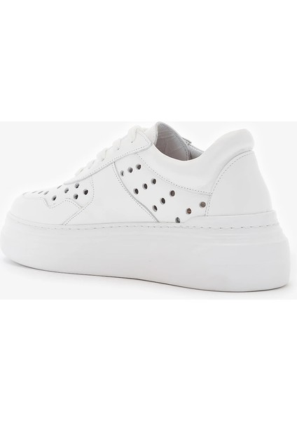 Pure Beyaz Hakiki Deri Kadın Sneakers