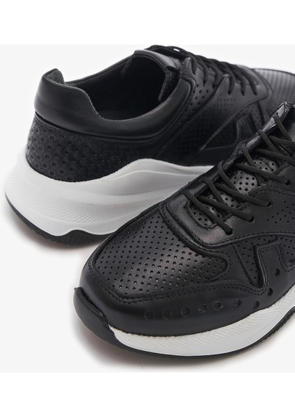 Nixus Siyah Hakiki Deri Kadın Sneakers