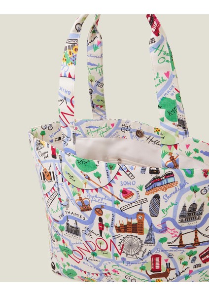Londra Baskılı Omuz Çantası