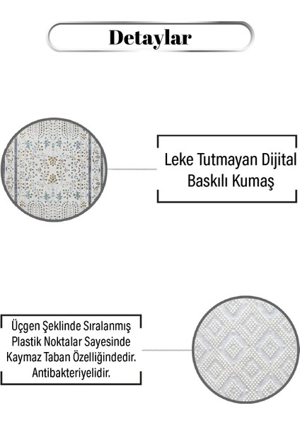 Krem Üstü Otantik ve Flamingo Desen Dijital Baskılı Zenit Kilim