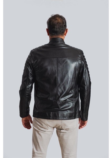 Portmoresby Siyah Erkek Deri Ceket fiyatları