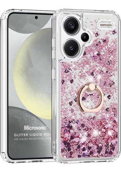 Xiaomi Redmi Note 13 Pro Plus 5g Kılıf Glitter Liquid Holder Pembe