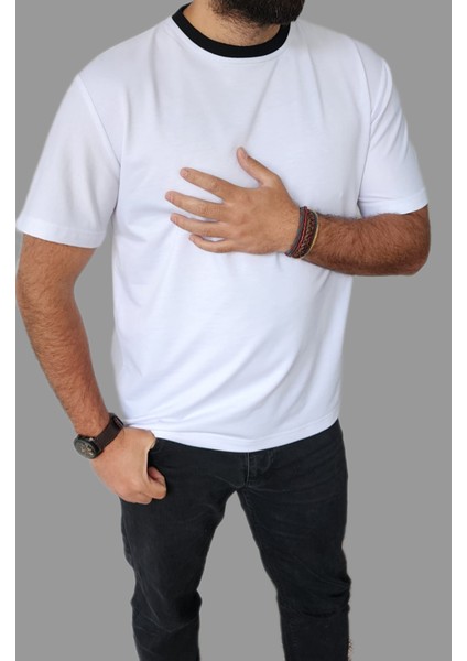 Bisiklet Yaka Erkek Tshirt 4 Renk
