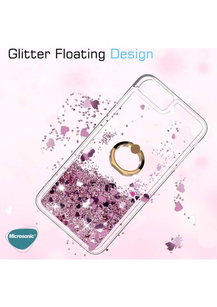 Samsung Galaxy A05 Kılıf Glitter Liquid Holder Gold