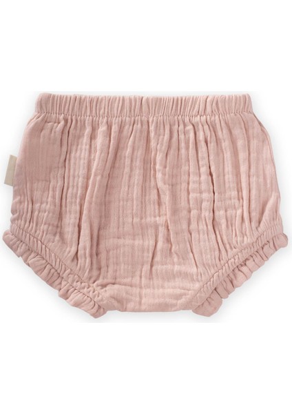 Fırfırlı Şort Pudra Pembe