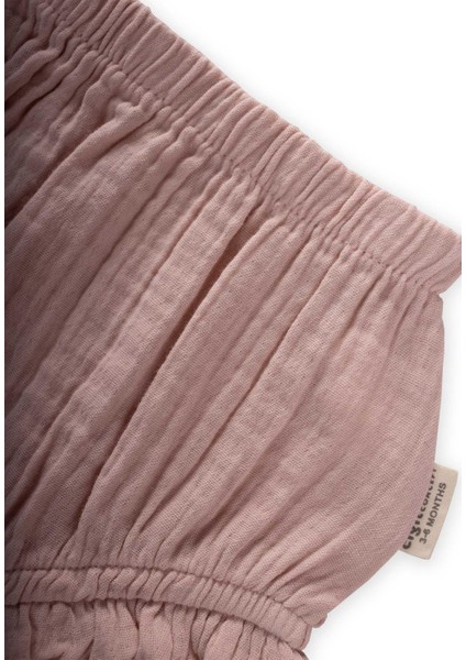 Fırfırlı Şort Pudra Pembe