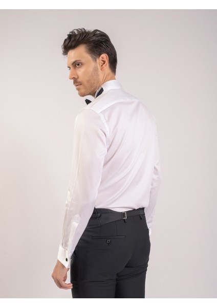 Erkek Slım Fıt Gömlek-Beyaz modelleri