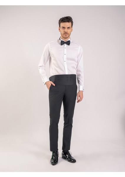 Erkek Slım Fıt Gömlek-Beyaz fırsatları
