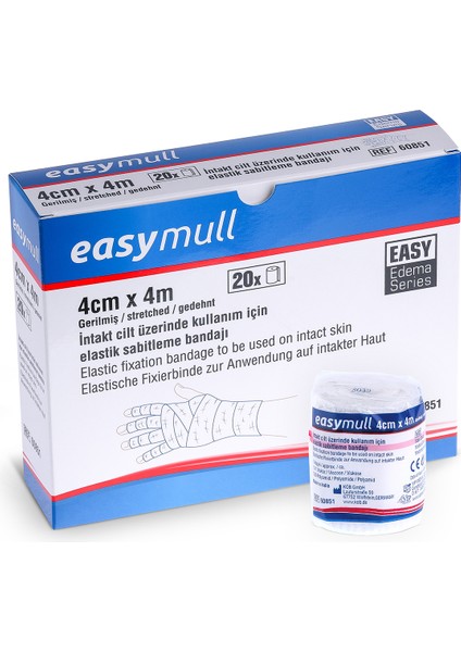 Easymull Lenfödem Parmak Bandajı 4CMX4M (1 Kutu / 20 Adet Içerir)