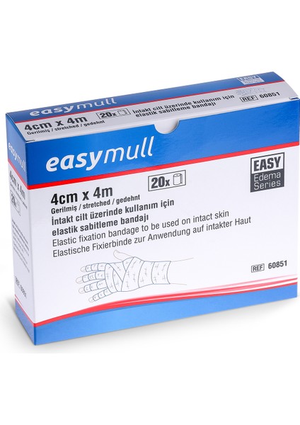 Easymull Lenfödem Parmak Bandajı 4CMX4M (1 Kutu / 20 Adet Içerir)