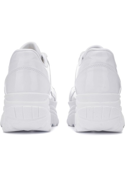 Günlük Kadın Spor Ayakkabı Yüksek Taban 6 cm Sneaker Siyah - Beyaz - Bej - Rugan - Süet 001 fırsatları