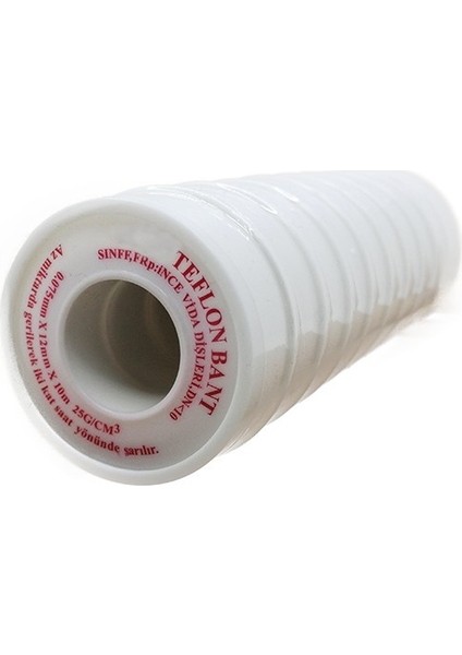 10.lü Teflon Bant 0,25GR x 12MM X10MT