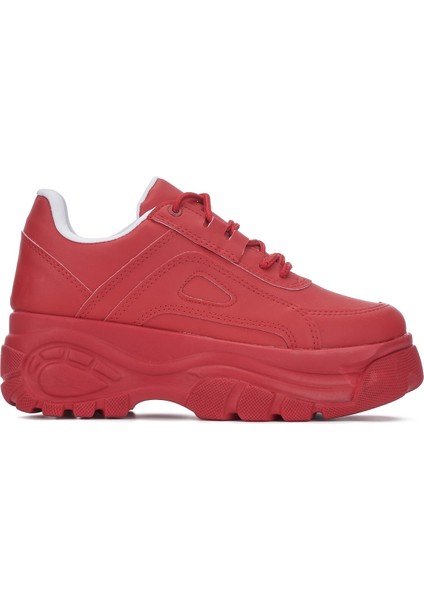 Günlük Kadın Spor Ayakkabı Yüksek Taban 6 cm Sneaker Siyah - Beyaz - Bej - Rugan - Süet 001