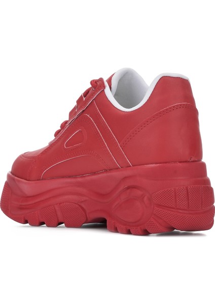 Günlük Kadın Spor Ayakkabı Yüksek Taban 6 cm Sneaker Siyah - Beyaz - Bej - Rugan - Süet 001 fırsatları