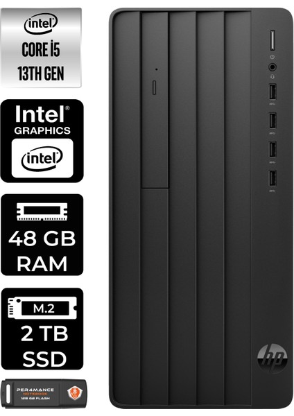 Pro Tower 290 G9 Intel Core I5 13500 48GB 2tb SSD Fdos 8T2W9ES Masaüstü Bilgisayar & Per4 USB Bellek 8T2W9ESP344