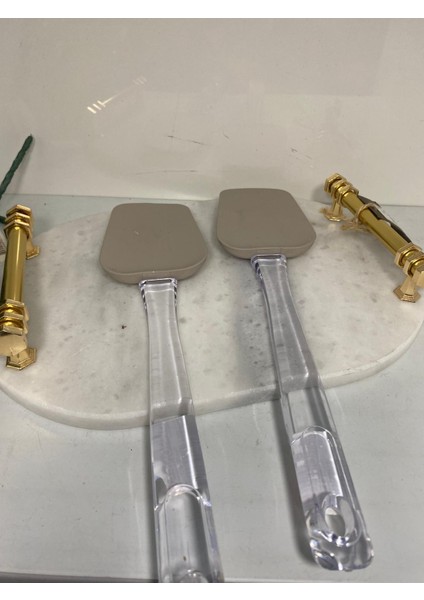 Şeffaf Saplı Silikon Spatula 2 Li Kapiçino