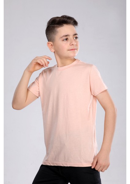 Çocuk Pamuk Basic Kısa Kollu Baskısız Tişört MRN250102VF fiyatları