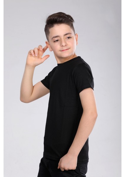 Çocuk Pamuk Basic Kısa Kollu Baskısız Tişört MRN250102VF fiyatları