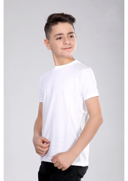 Çocuk Pamuk Basic Kısa Kollu Baskısız Tişört MRN250102VF fiyatları