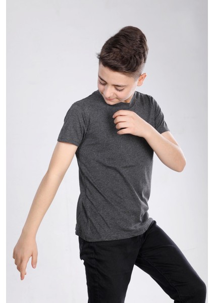 Çocuk Pamuk Basic Kısa Kollu Baskısız Tişört MRN250102VF fiyatları