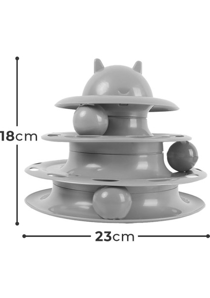 3 Katlı Toplu Yuvarlak Kedi Oyuncağı, Sarma Topu,sarı Toplu Yuvarlak Kedi Oyuncağı Kedi Eğlencesi indirimleri