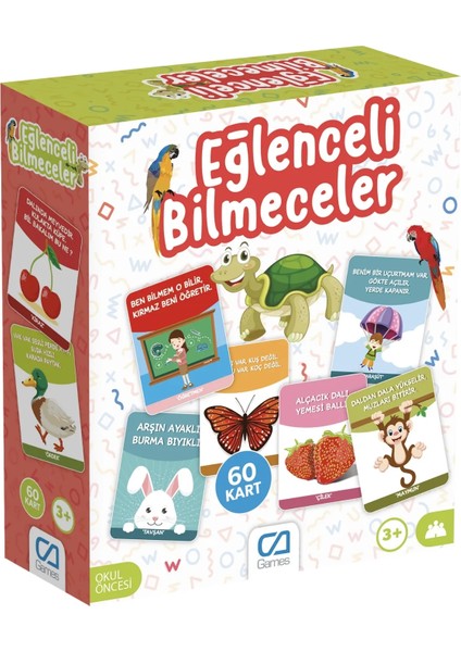 Eğlenceli Bilmeceler 60 Kartlı Eğitici Çocuk Oyun Kartları Aile Oyunu