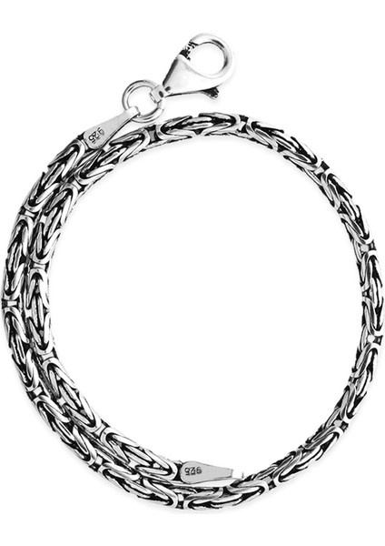 925 Ayar Gümüş 2,5 mm Erkek Kral Bileklik