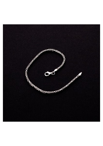 925 Ayar Gümüş 2,5 mm Erkek Kral Bileklik indirimleri