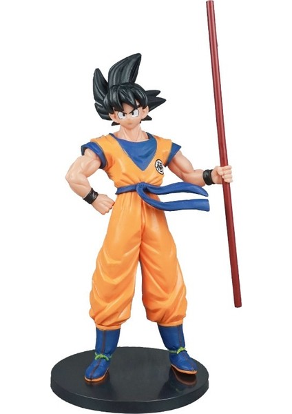 Dragon Ball Şekil 20TH Yıldönümü Güneş Wukong Tutma Sopa Altın Sopa Saiyan Animasyon Çevresel Model Süsleme (Yurt Dışından)