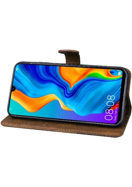 Kart Yuvası Standı Flip ile Huawei P30 Lite Kickstand Koruyucu Kılıf (Yurt Dışından)