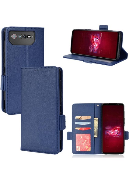 Asus Rog Telefon 6 Için Kılıf Yan Toka Pu Deri Kart Yuvaları Tutucu Cüzdan (Yurt Dışından)