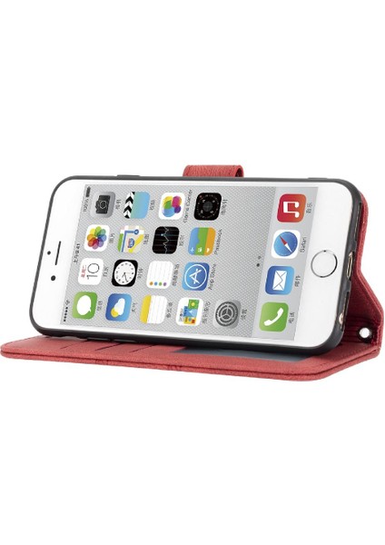 Iphone 6/ 7/ 8 Için Flip Case Cüzdan Kılıf Manyetik Kapatma Darbeye Pu (Yurt Dışından)