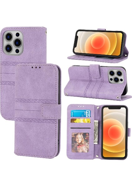 Iphone 13 Için Flip Case Pro Manyetik Kapatma Kickstand Pu Deri Cüzdan (Yurt Dışından)