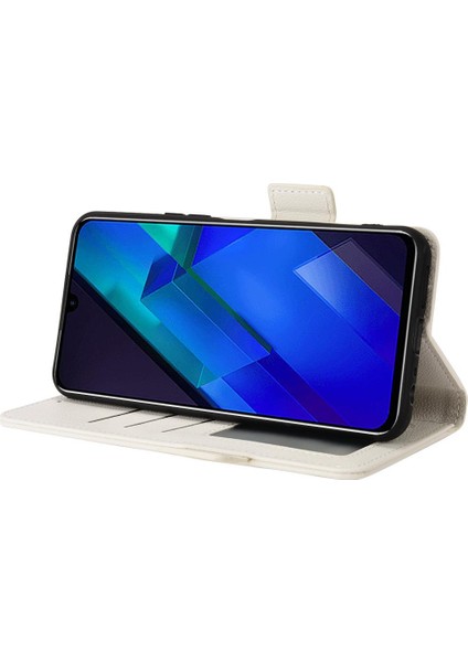 Infinix Not 12 Için Kılıf Cüzdan Pu Deri Manyetik Kart Yuvaları Tutucu Yan (Yurt Dışından)