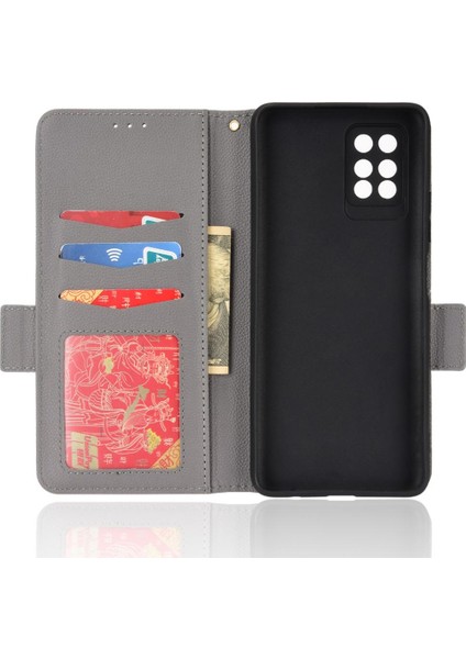 Infinix Not 10 Pro Nfc Cüzdan Için Kılıf Pu Deri Kart Yuvaları Tutucu Yan (Yurt Dışından)